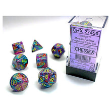 Chessex - 27450 Festive Mosaic Dice w/ Yellow Numbers