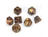 Chessex CHX27493 Lustrous Gold Dice w/ Silver Numbers