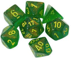 CHX27565 Borealis Maple Green dice w/ Green numbers