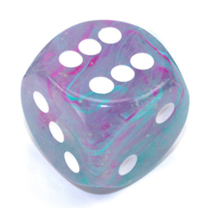 Chessex Single D6 30mm Variety of the Glow In The Dark Nebula Colors