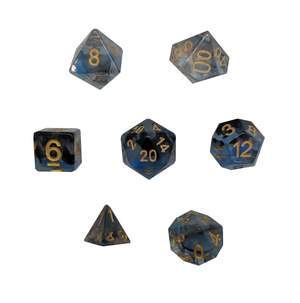 SkullSplitter Necromantic Daydream Swirl Clear/Blue/Black Dice