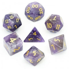 Semi-Precious Gemstone Amethyst Dice