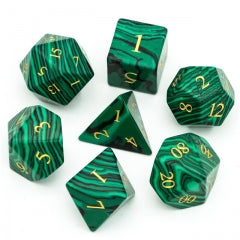 TwoFaad - Semi-Precious Gemstone Malachite Dice