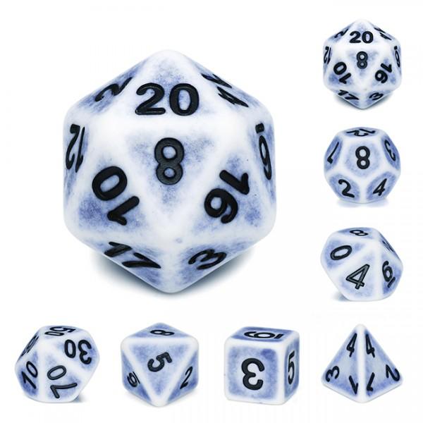 Ancient Cerulean Dice w/Black Numbers