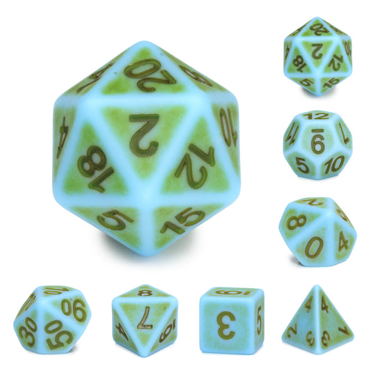 Ancient Swamp Moss Dice w/Black Numbers