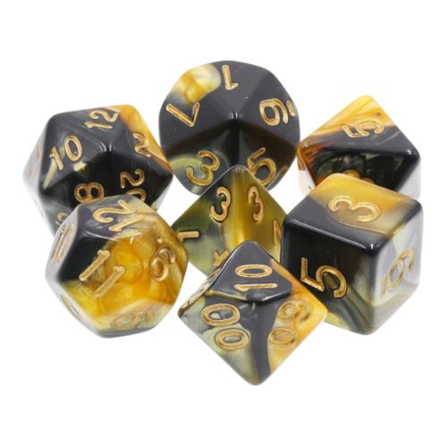 Dragon's Hoard Dice w/Gold Numbers
