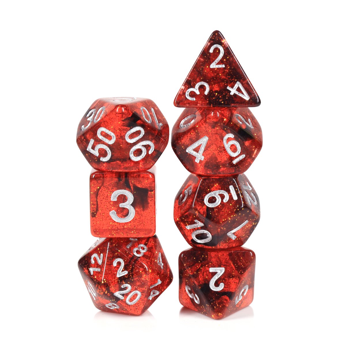 Dexter Dice w/Silver Numbers