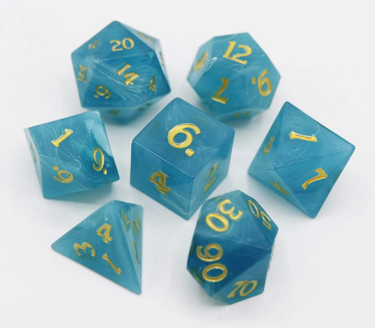 Titanic Hard Edged Dice w/Gold Numbers