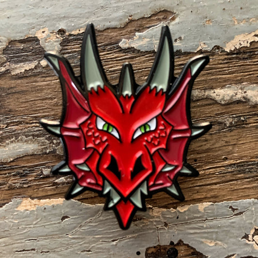 Pin - Dragon Head – Red Enamel Pin