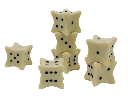 Koplow KOP04491 18mm Dice Bones d6 Ivory/Black