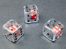 Koplow Single 25mm d6 Double Dice Clear/Black