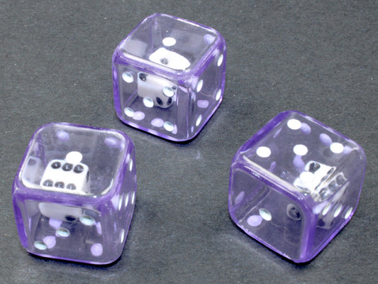 Koplow Single 19mm d6 Double Dice Purple/White