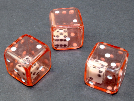 Koplow Single 19mm d6 Double Dice Red/White