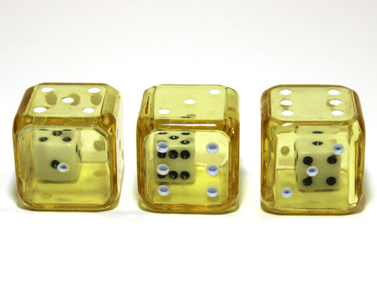 Koplow Single 19mm d6 Double Dice Yellow/White