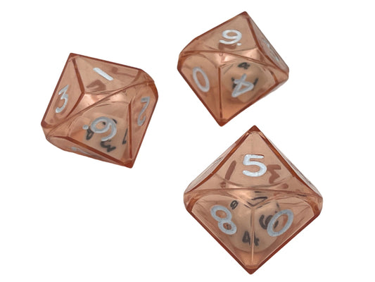 Koplow KOP12595 10 Sided Double Dice Red Translucent