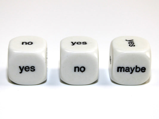 Koplow KOP17953 Decision 16mm d6 White/black - Yes No Maybe