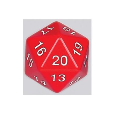 Koplow KPL11677 D20 55mm Redw/ White Numbers