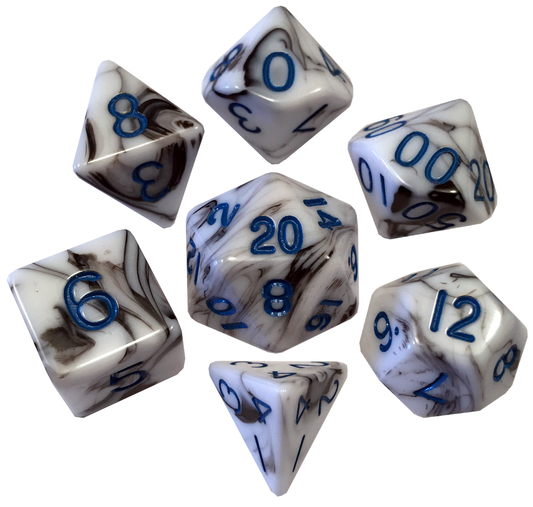 FanRoll LIC1032 Marble Black & White w/ Blue Numbers