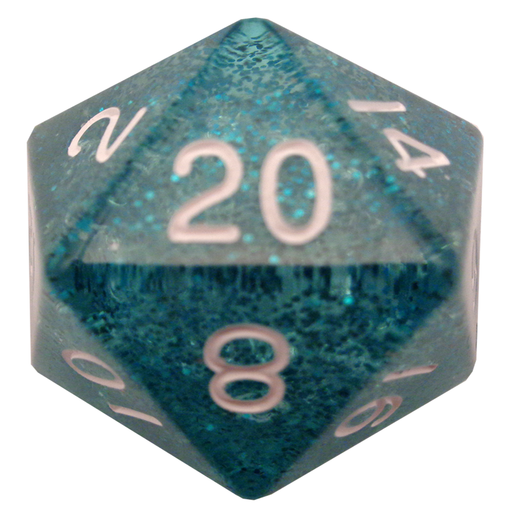 FanRoll LIC21220 D20 35mm Etheral Light Blue Dice