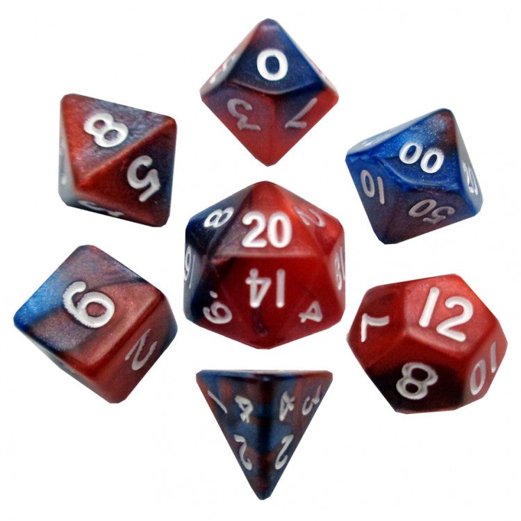 FanRoll LIC412 Mini Red & Blue Marble w/ White Numbers
