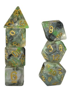 SkullSplitter MoonBlade Glitter Clear/Green/Black Dice