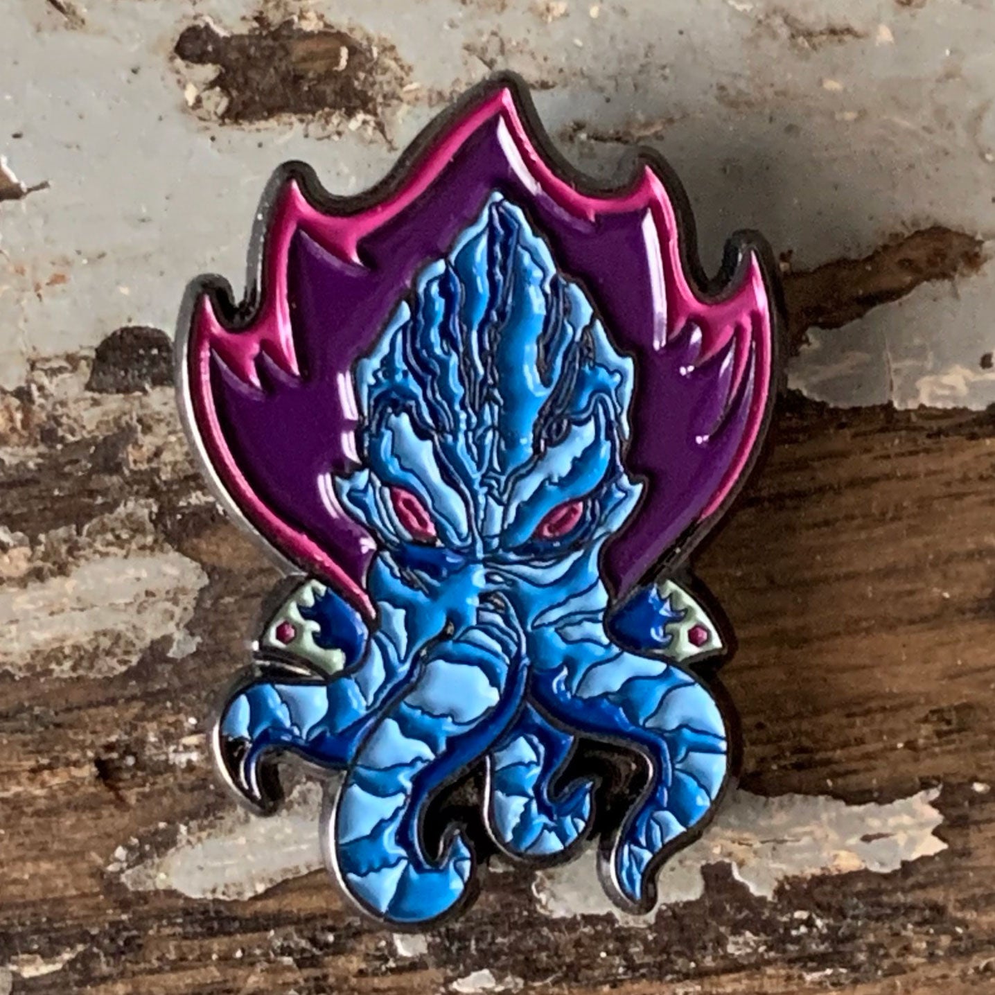 Pin - Space Squid – Blue Enamel Pin