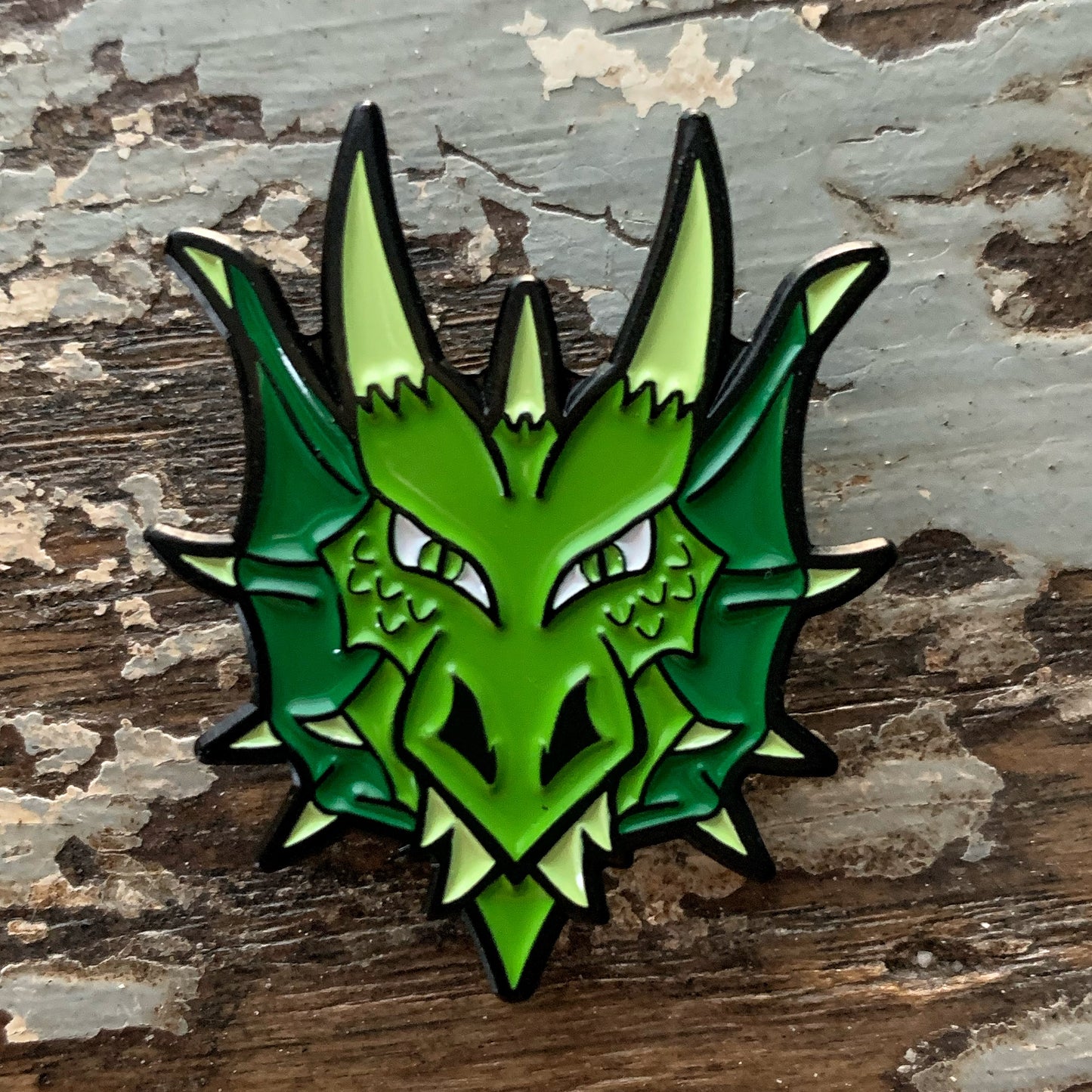 Pin - Dragon Head – Green Enamel Pin