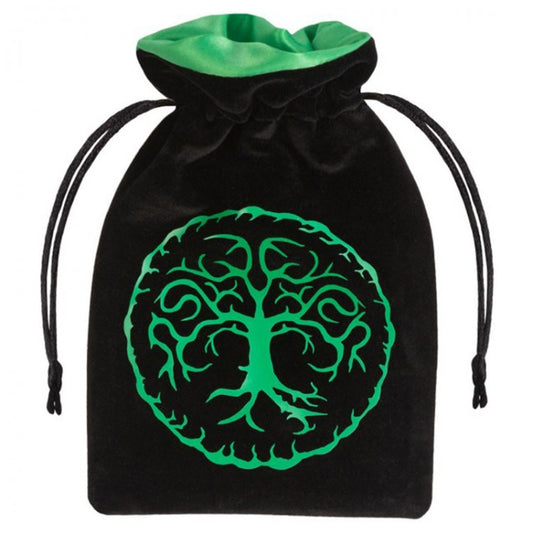 Qworkshop QWOBFOR121 Velor Forest Dice Bag