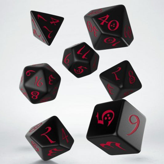 QWorkshop QWOSCLE06 Black Dice w/ Red Numbers