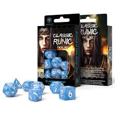 QWorkshop Glacier Dice w/ White numbers QWOSCLR1R 