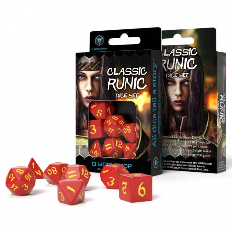 QWorkshop Red Dice w/ Yellow numbers QWOSCLR23 