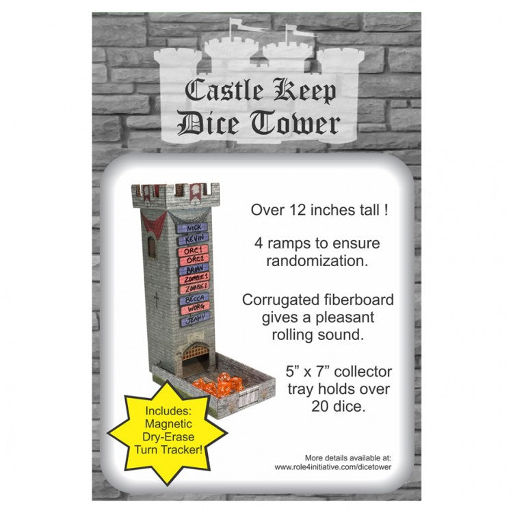 Caslte Keep Dice Tower w/ Magnetic TT