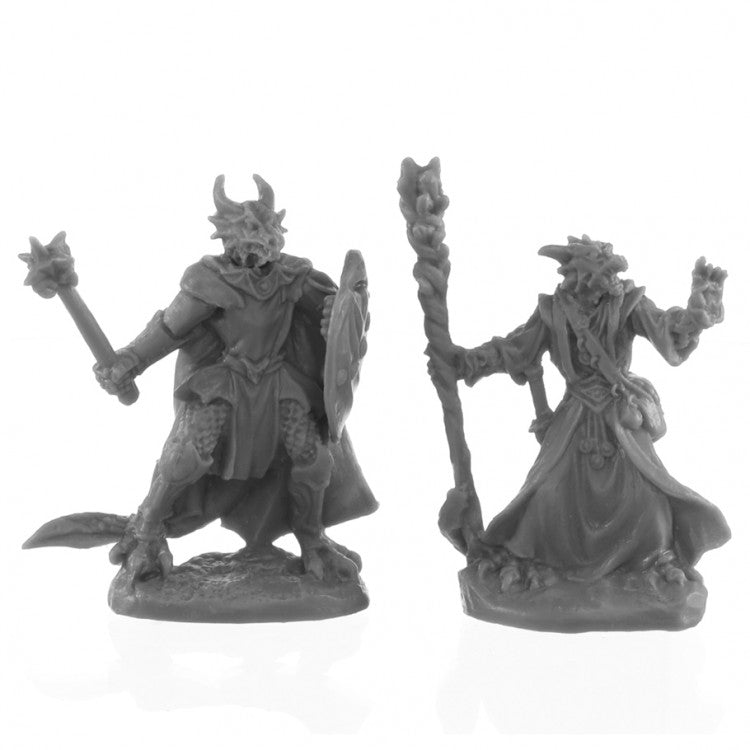 Reaper 44144 Bones BK: Dragonfolk Wizard and Cleric