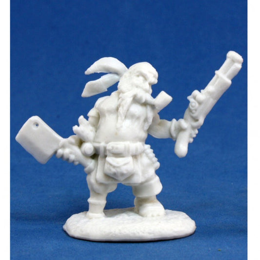 Reaper 77133 Bones: Gruff Grimecleaver, Dwarf Pirate