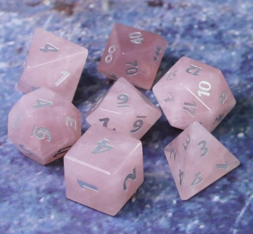 TwoFaad - Semi-Precious Gemstone Rose Quartz Dice