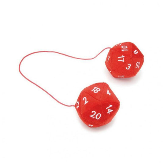 20-sided Plush Dice Dangler Red