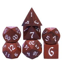 TwoFaad - Semi-Precious Wooden Dice - Red Sandlewood