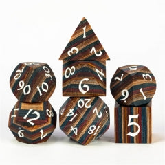 TwoFaad - Semi-Precious Wooden Dice - Striped