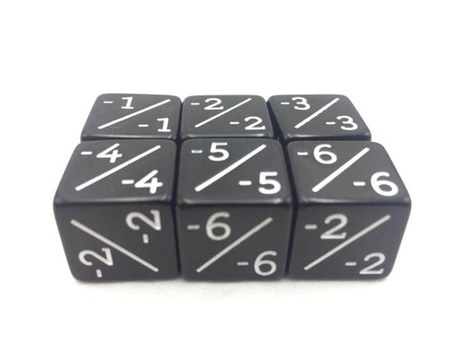 SkullSplitter CCG Counters - Minus One/Six Black  - Six Pack