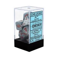 CHX25300  Speckled Air Standard set of 7 dice.