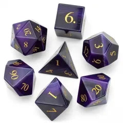 TwoFaad - Semi-Precious Gemstone Purple Agate Dice