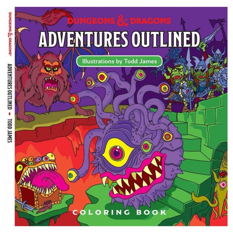 5E Adventures Outlined Coloring Book