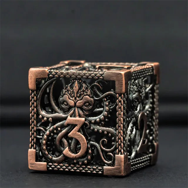 TwoFAAD - Hollow Metal Kraken Golden 7 Die Sets