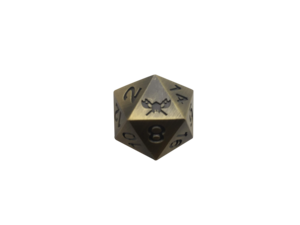 SkullSplitter Metal D20 Single Die
