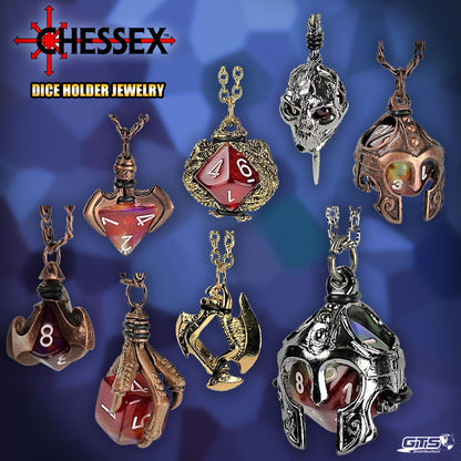 Chessex Metal Dice Pendant Necklace