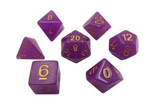 SkullSplitter Pink Semi Translucent Dice With Gold Numbers and Sparkles