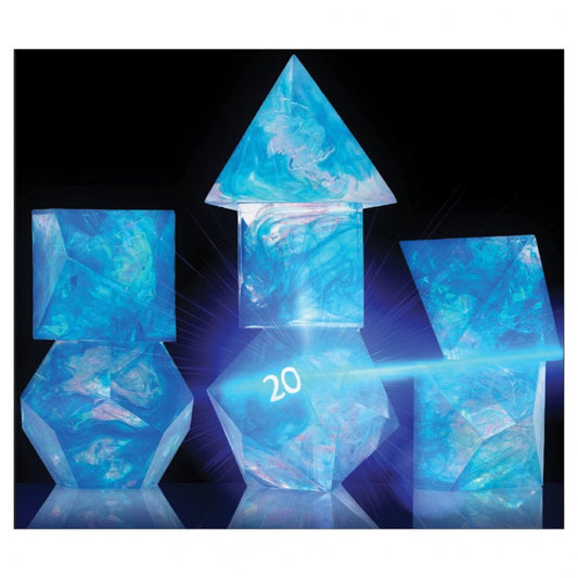 Sirius Dice SDZ001001 7-Set Cloak & Dagger Blue